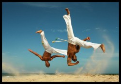 Demostracin de capoeira en el Mercado de Coln de Valencia