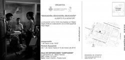 Exposicion Educacion, educacion, educacion de Alberto Pla