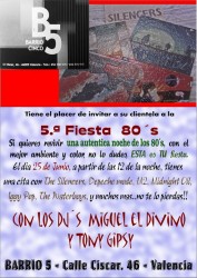 Fiesta de los 80 en Barrio 5 